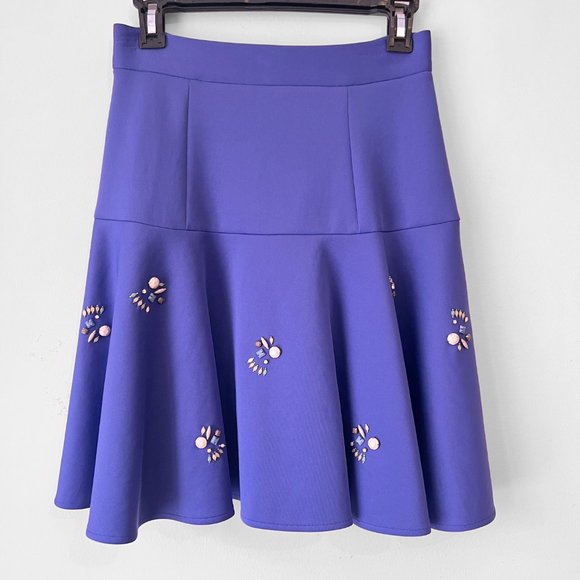 NEW! Catherine Malandrino  Viola Fit and Flare Jem Stone Skirt, Size 2 - Picture 5 of 16